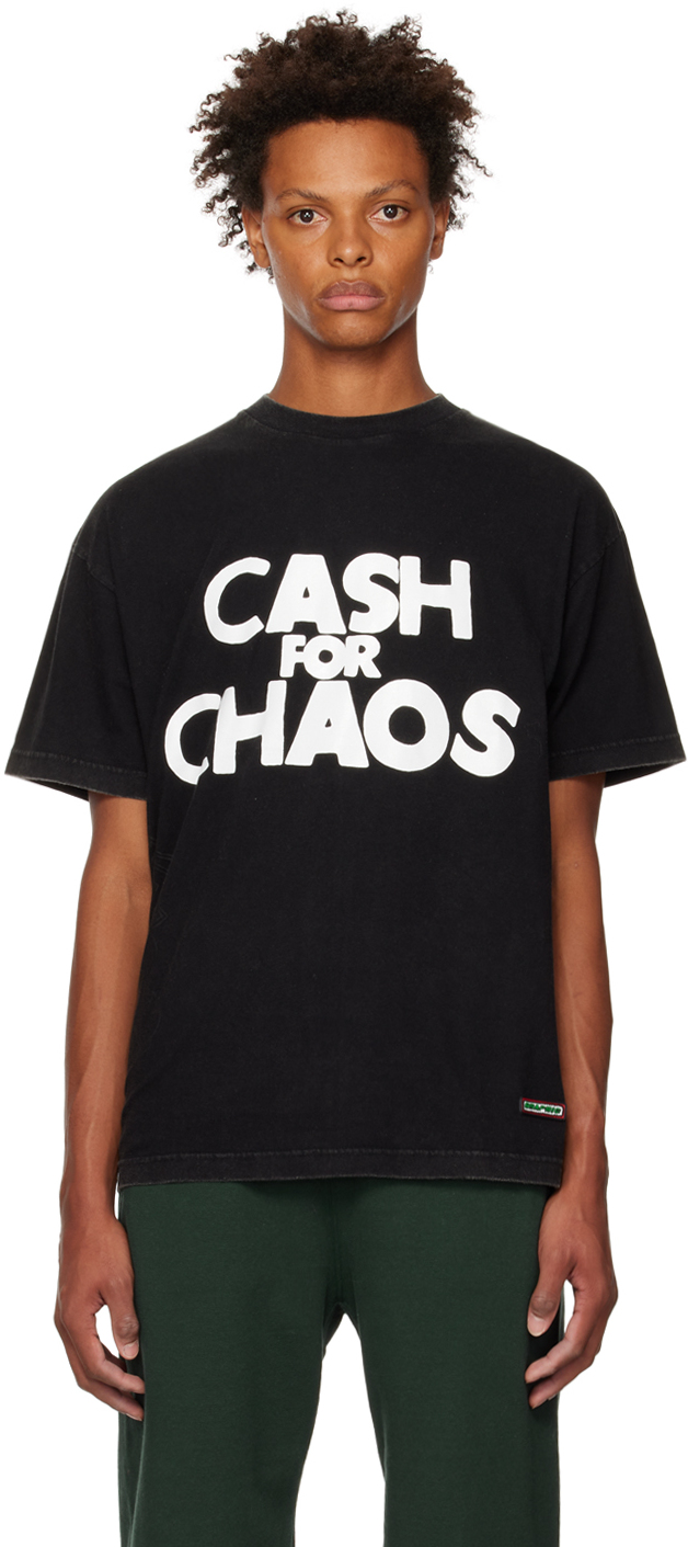 DEVA STATES BLACK 'CASH FOR CHAOS' T-SHIRT