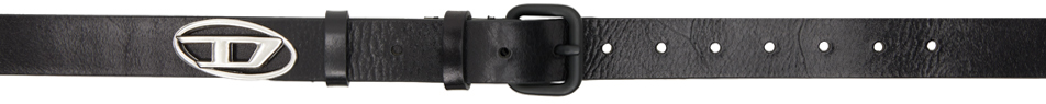 Diesel Black B-inlay Belt In T8013 Black