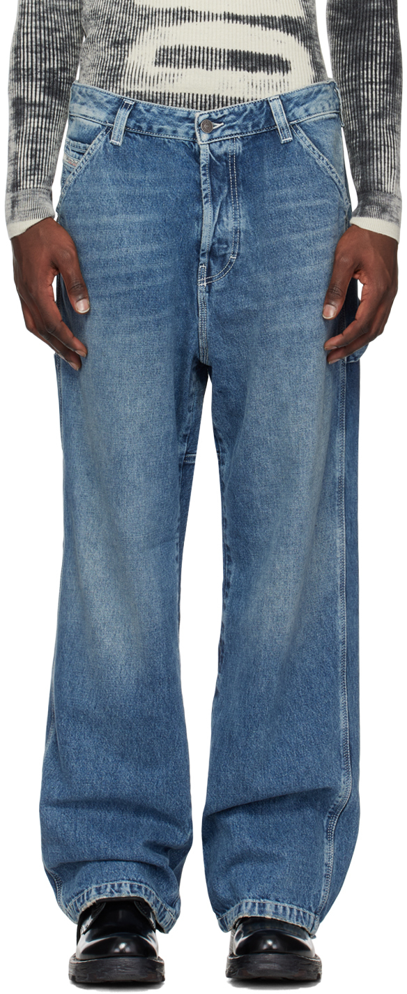 Diesel Blue D-livery Jeans In 01