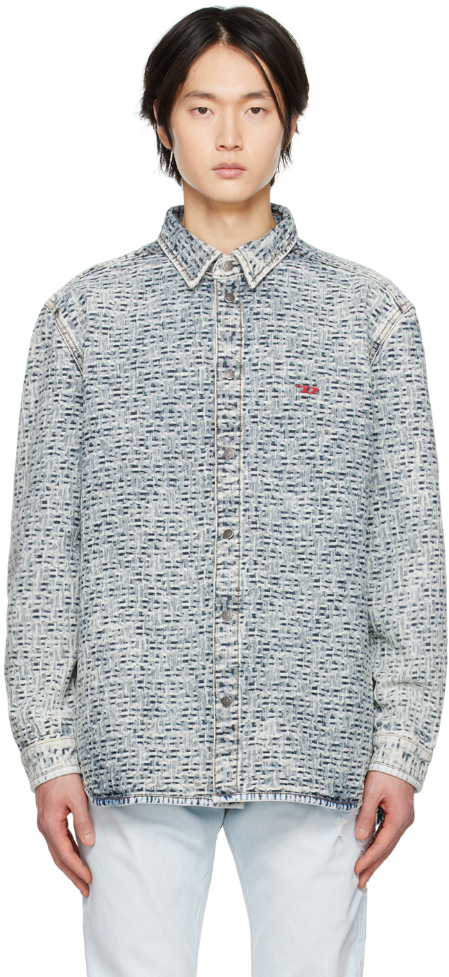 Blue D-Simply-Over-Sp Denim Jacket