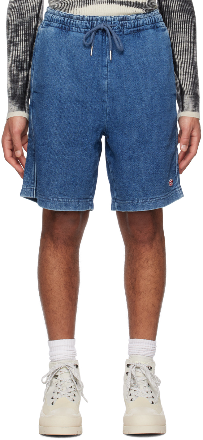 Blue D-Boxy Denim Shorts