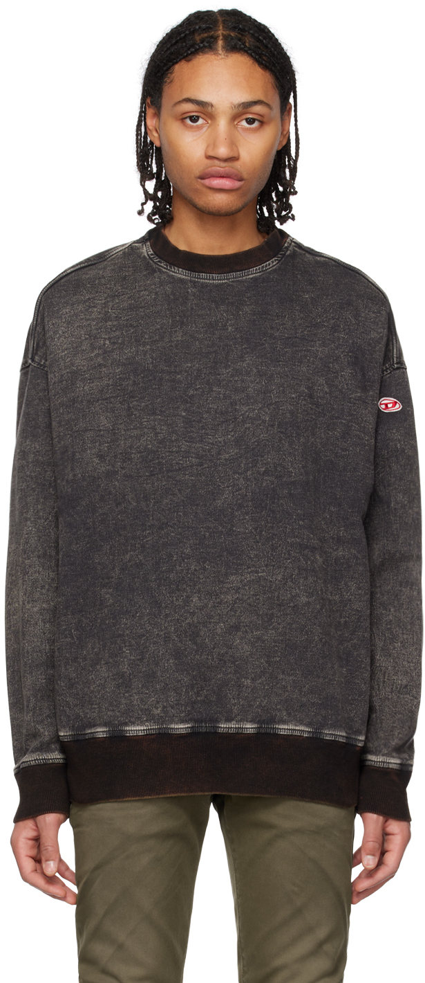 Shop Diesel Black D-krib Sweatshirt In 02