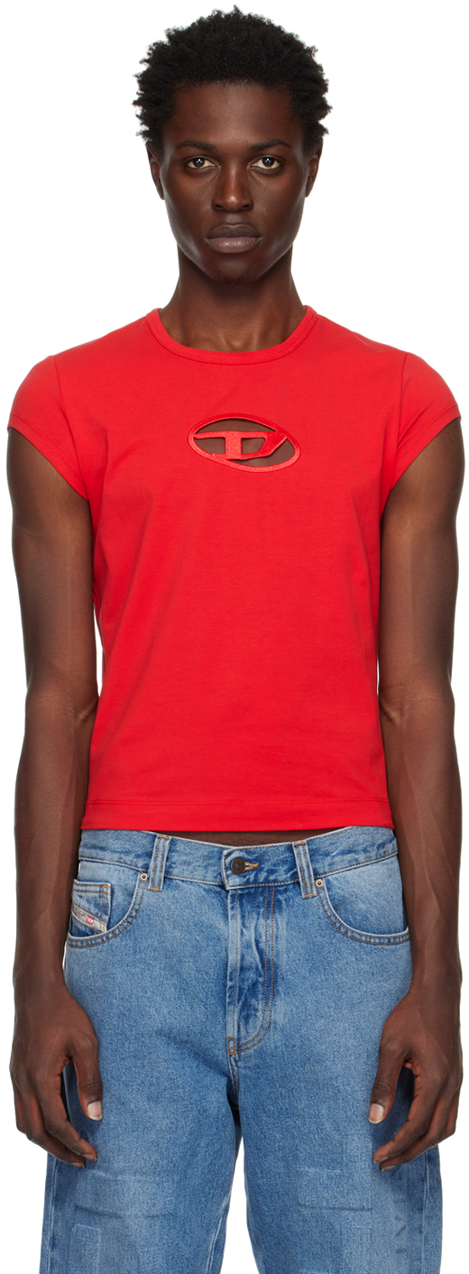 Pålidelig kommentator afspejle Diesel Red T-angie T-shirt In 42a | ModeSens