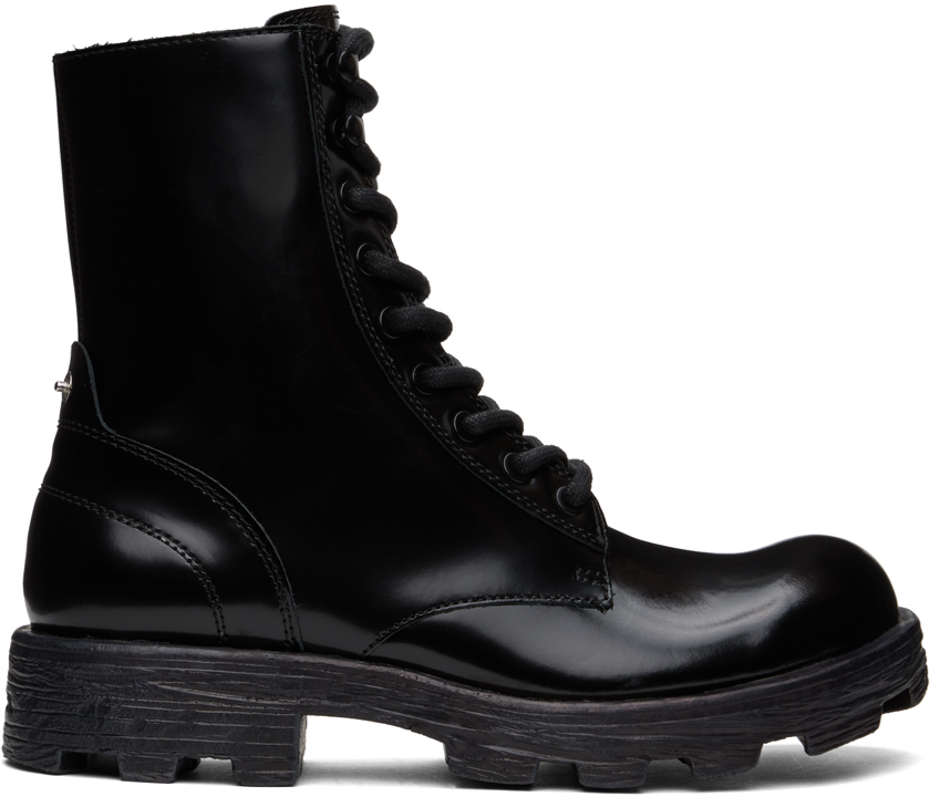 Diesel: Black D-Hammer Boots | SSENSE UK