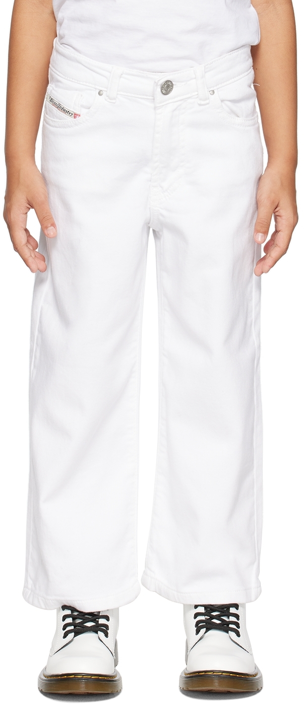 Shop Diesel Kids White 2000-j Jeans In K100