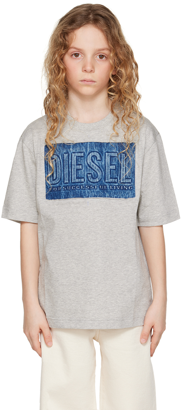 Kids Gray Twanny Over T-Shirt by Diesel on Sale