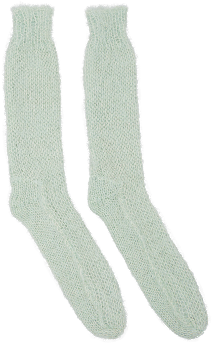 Cecilie Bahnsen Green Ivette Socks In Mint Green