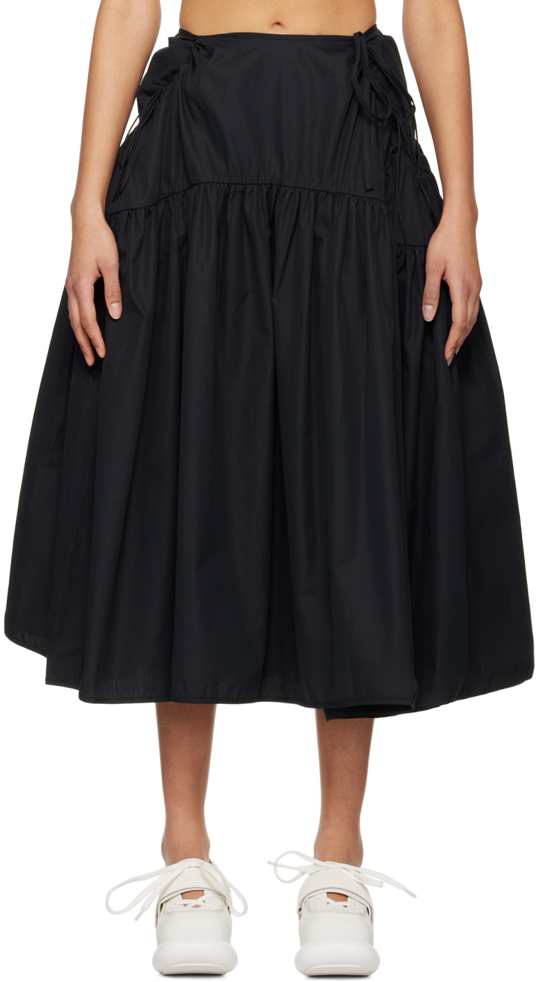 スカート CECILIE BAHNSEN SKIRT (225RTW17003 BLACK) Black Sarina Midi Skirt by Cecilie Bahnsen on Sale