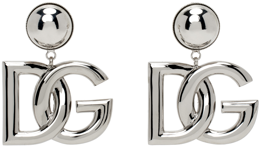 Dolce & Gabbana Silver 'DG' Earrings