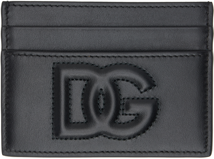 Dolce & Gabbana Black Embossed Card Holder