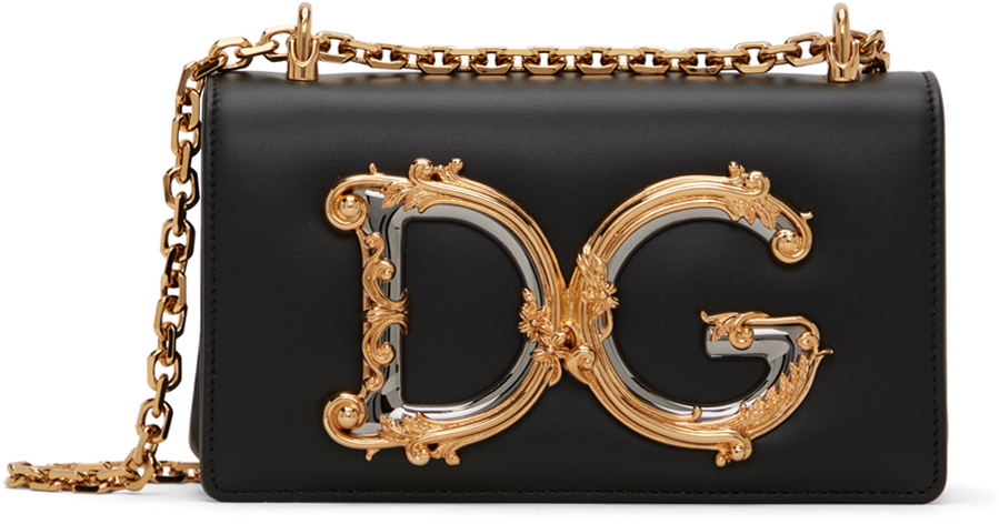 Dolce & Gabbana: Black DG Girls Phone Bag | SSENSE