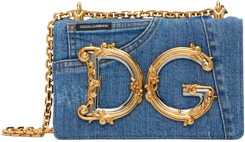 Dolce & Gabbana Blue Patchwork Denim Bag