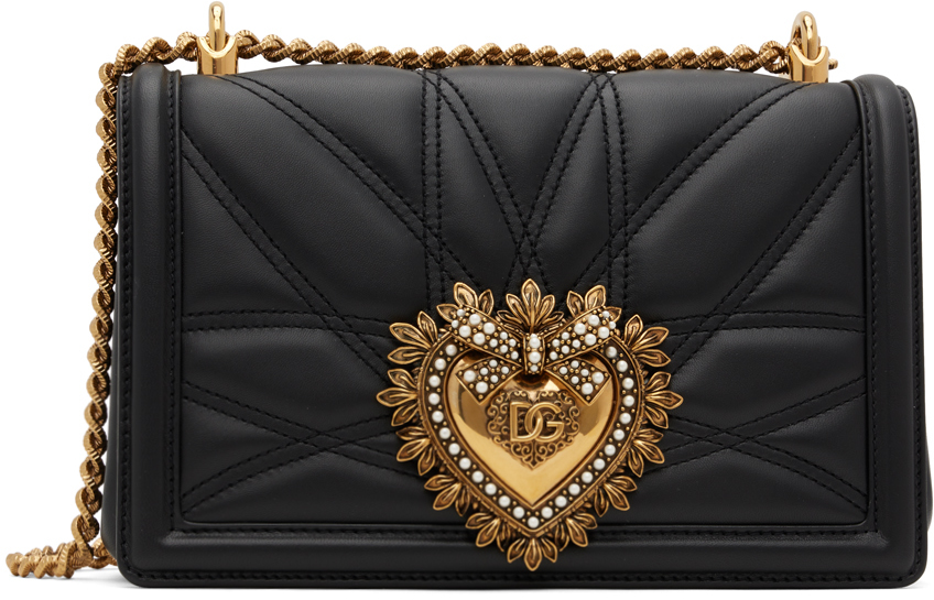 Dolce & Gabbana Black Medium Devotion Bag