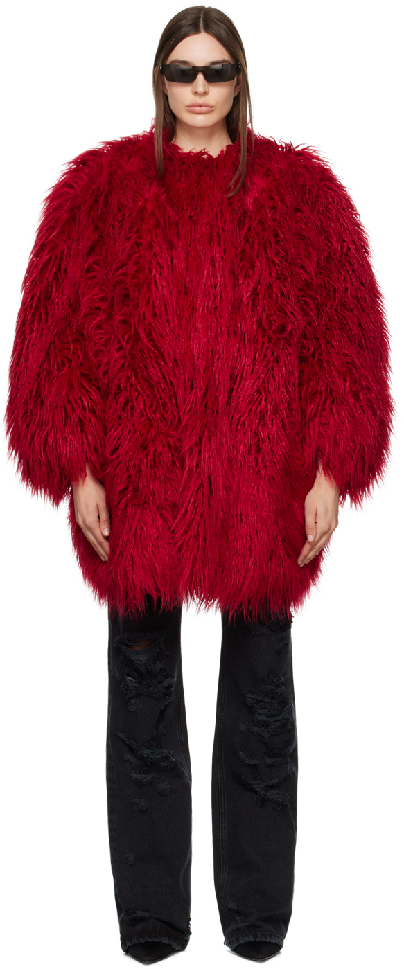 Shop Dolce & Gabbana Red Padded Coat In R3484 Rosso Sangue S