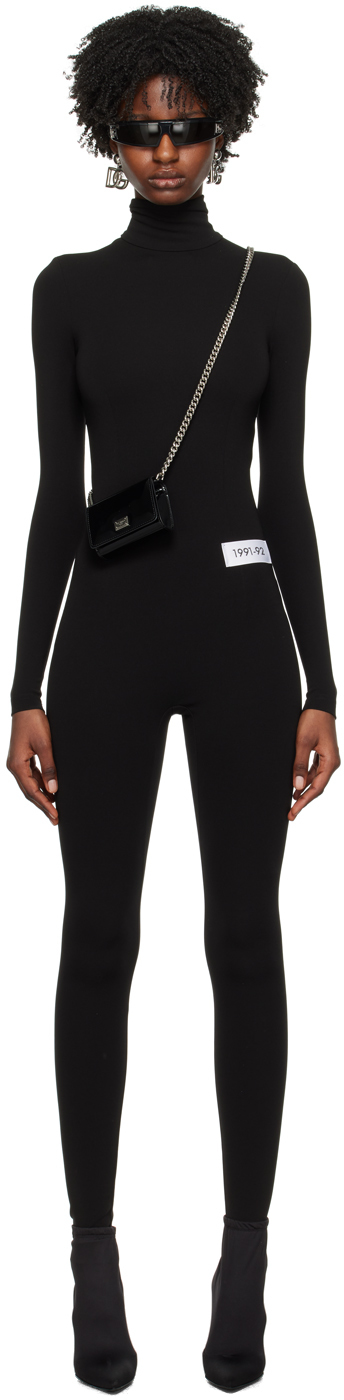 DOLCE & GABBANA BLACK KIM KARDASHIAN EDITION TURTLENECK JUMPSUIT