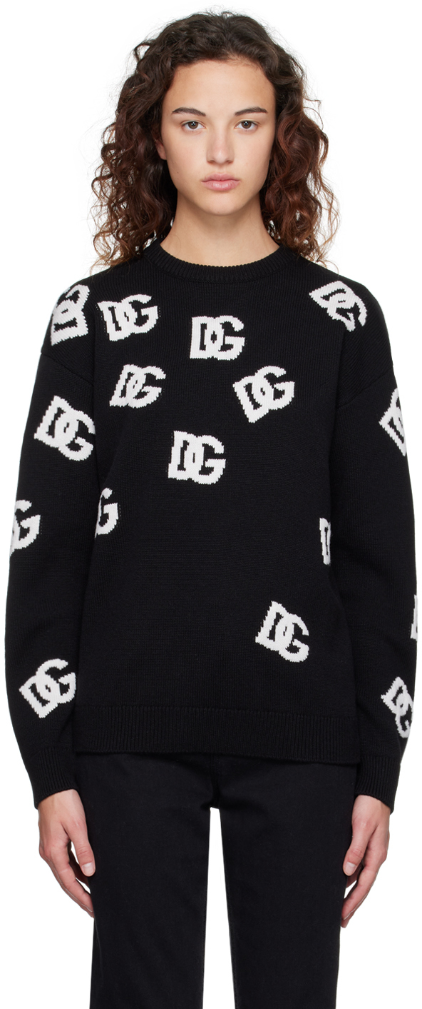 Dolce & Gabbana Black Allover Sweater