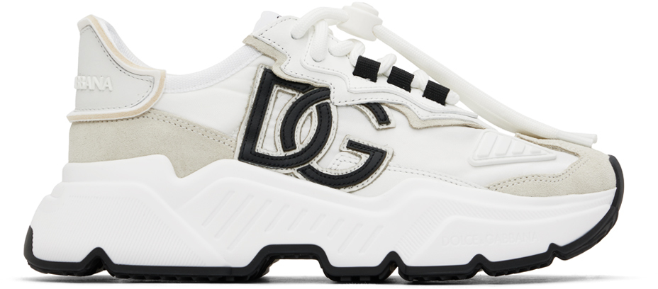 Dolce & Gabbana: White Daymaster Sneakers | SSENSE
