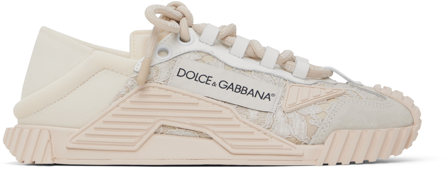 Shop Dolce & Gabbana Beige Ns1 Sneakers In 80005 Ghiaccio