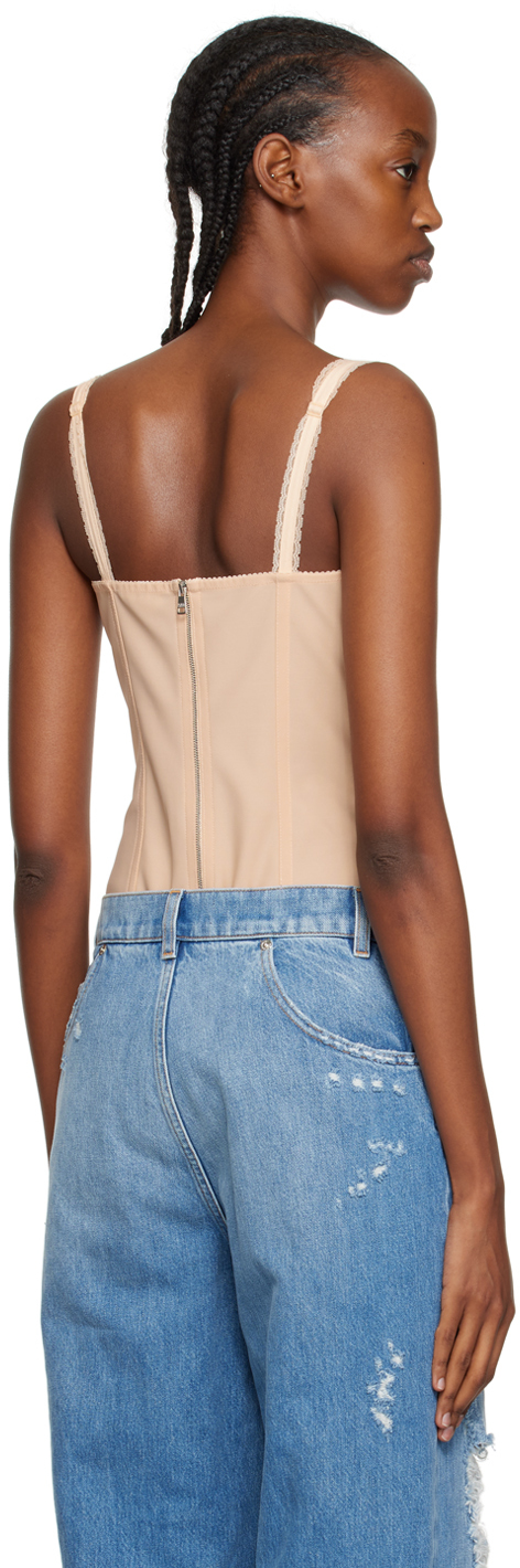 DOLCE & GABBANA BEIGE KIM KARDASHIAN EDITION BODYSUIT 