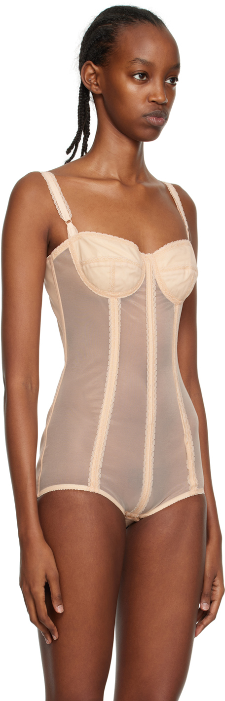 DOLCE & GABBANA BEIGE KIM KARDASHIAN EDITION BODYSUIT 