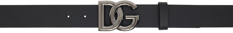 Dolce & Gabbana Black Lux Crossover Belt