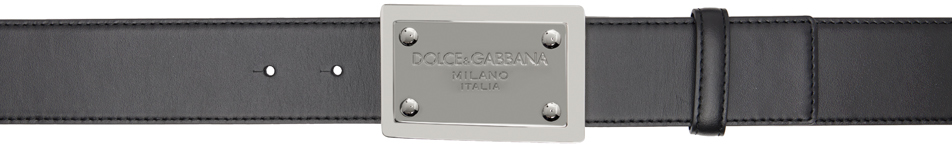 Dolce & Gabbana Black Plaque Belt