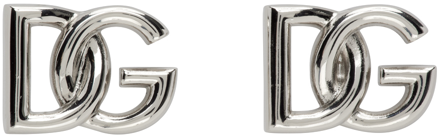 Dolce & Gabbana Silver Logo Cufflinks