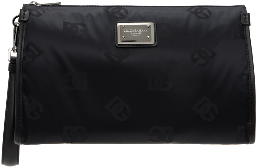 Dolce & Gabbana: Black Logo Pouch | SSENSE Canada