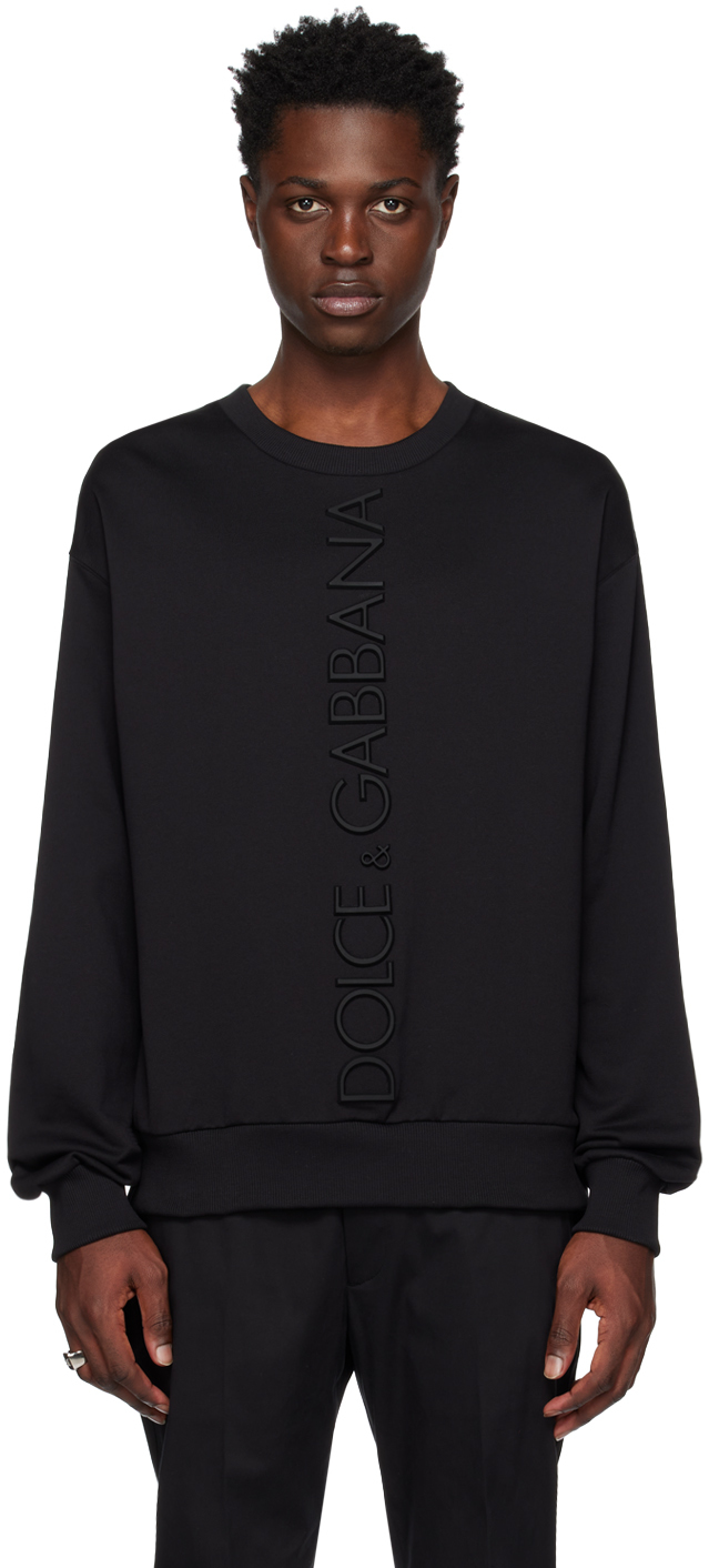 Dolce & Gabbana: Black Crewneck Sweatshirt | SSENSE UK