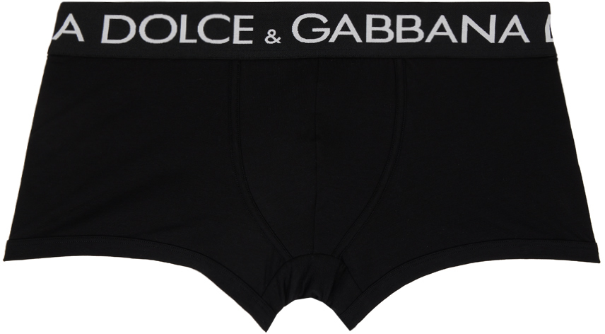 Buy Dolce & Gabbana White Boxers with D&G Patch in Two-way Stretch