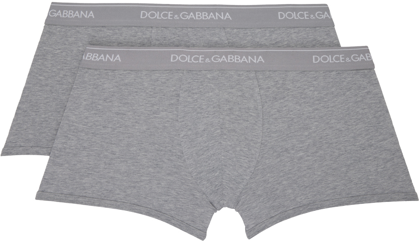 DOLCE & GABBANA TWO-PACK GRAY BOXERS