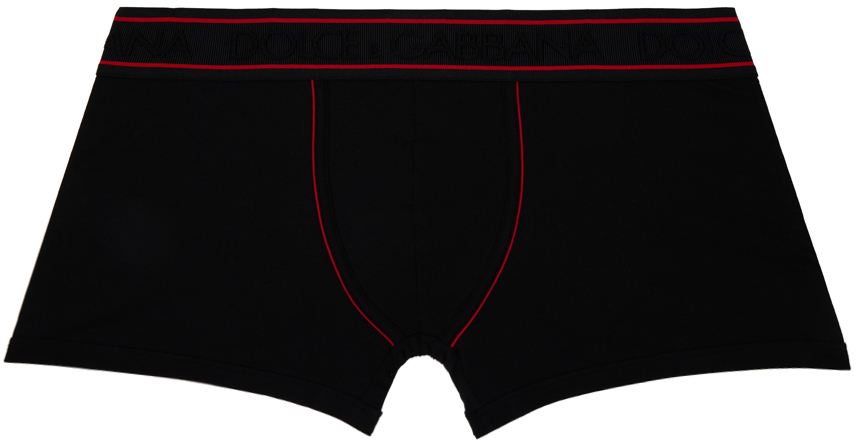Black Two-Way Stretch Boxers by Dolce&Gabbana on Sale