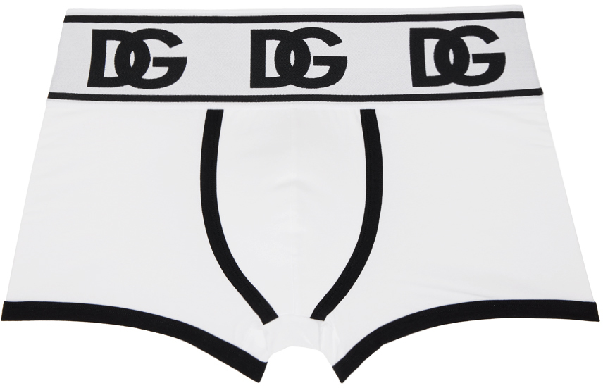 White Two-Way Stretch Boxers