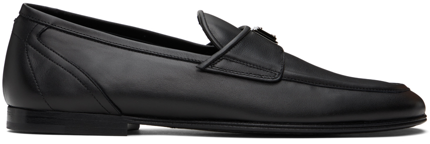 Dolce & Gabbana Ariosto Leather Loafers In Black