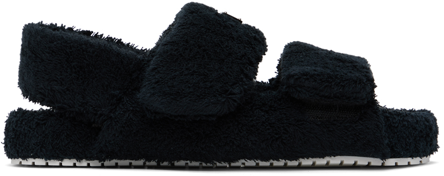 Dolce & Gabbana Black Logo Sandals In 80999 Nero