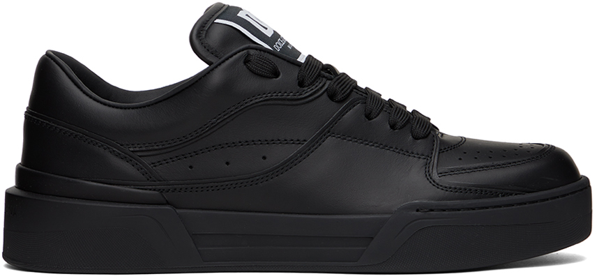Shop Dolce & Gabbana Black New Roma Sneakers In 80999 Nero