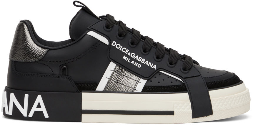 Dolce & Gabbana Black & Silver NS1 Sneakers