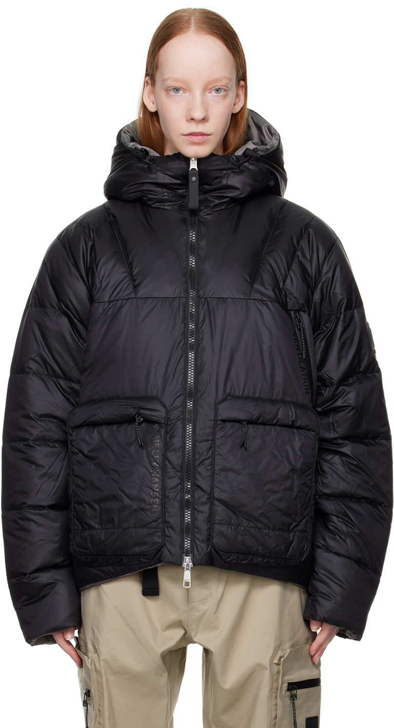 HH-118389225: Black Arc Reversible Down Jacket | SSENSE Canada