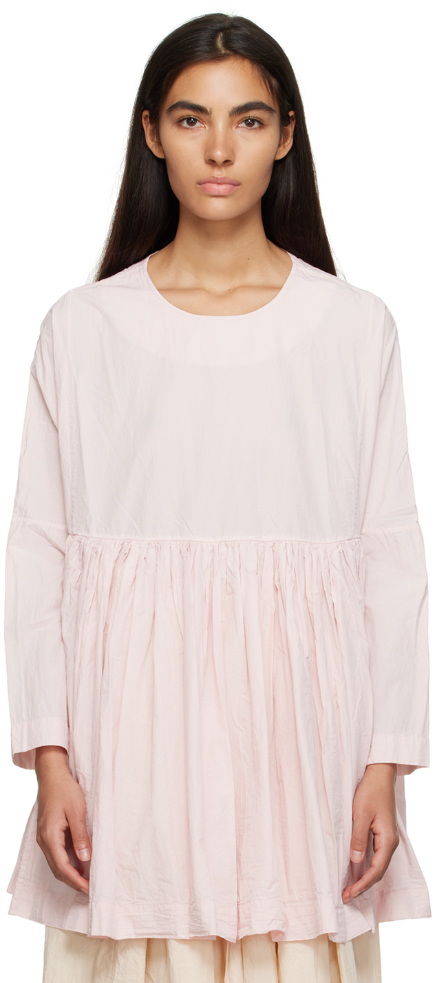 CASEY CASEY: Pink PYJ Rouch Blouse | SSENSE Canada