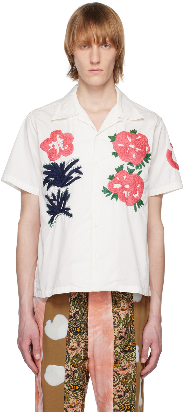 NOMA t.d.: White Flower & Cactus Shirt | SSENSE Canada