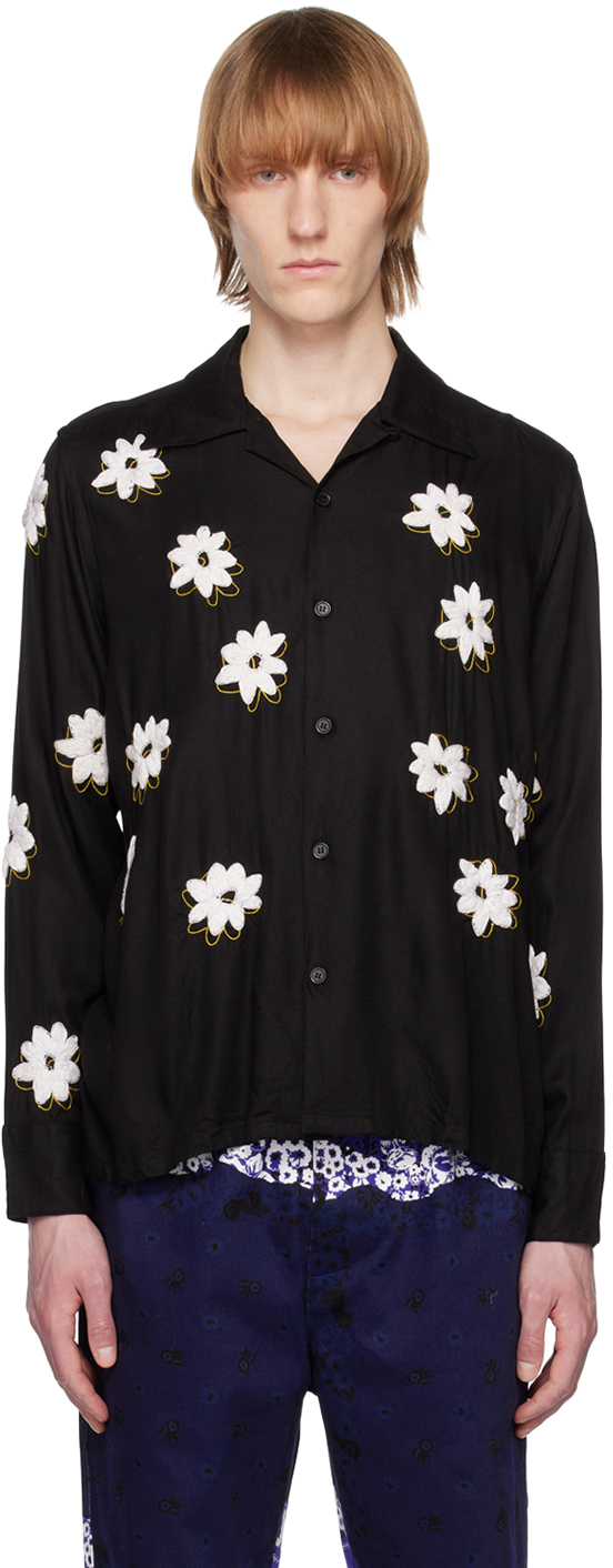 NOMA t.d.: Black Floral Shirt | SSENSE