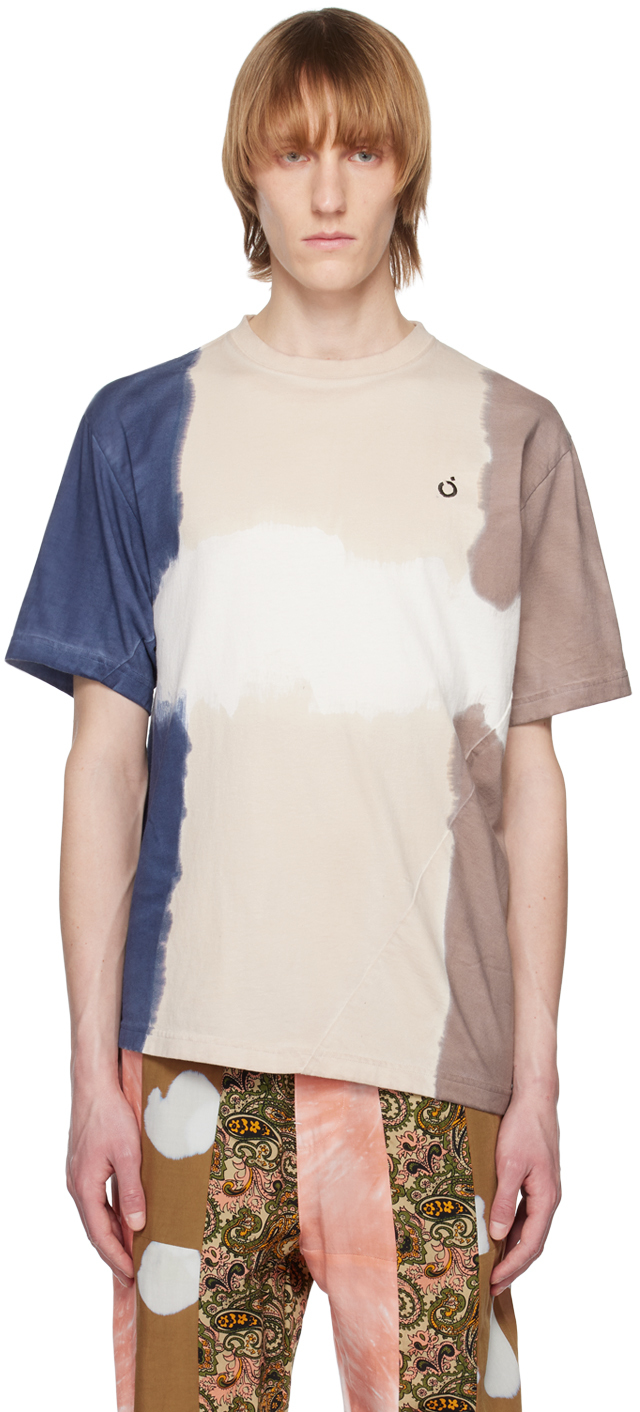 Noma T.d. Multicolor Twist T-shirt In Navy/gray/d.gray