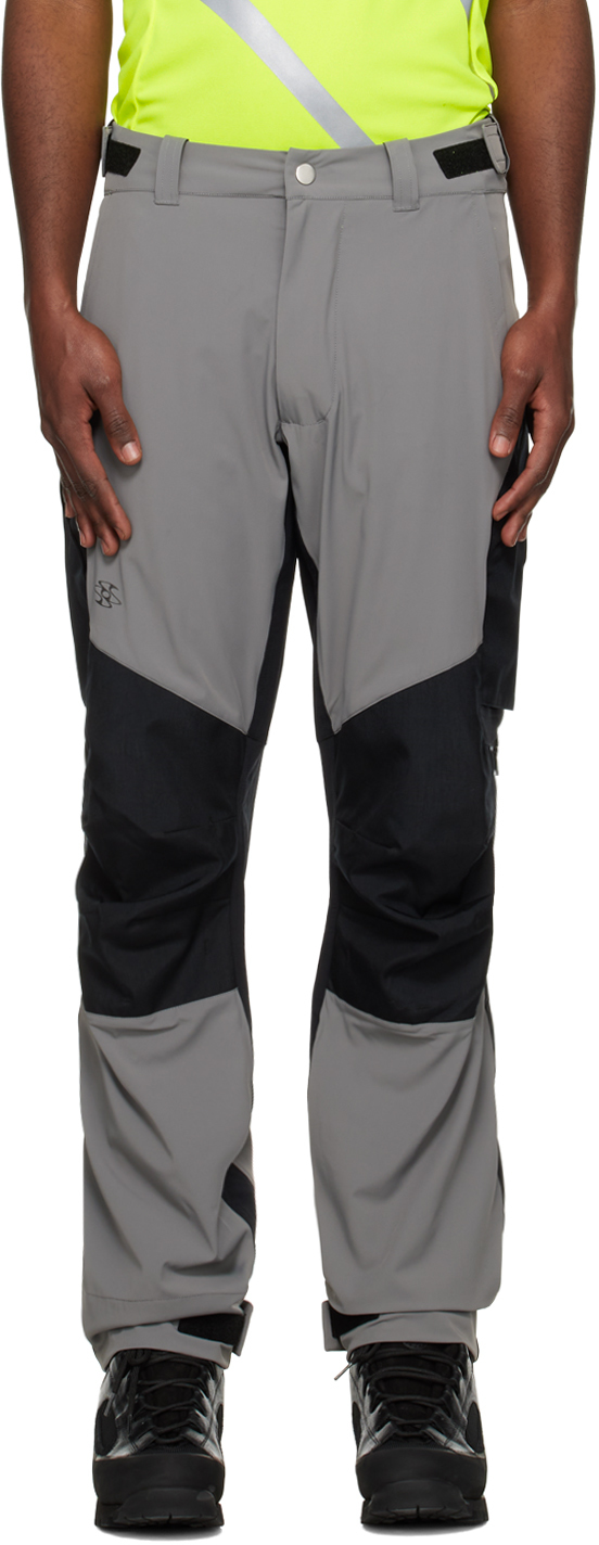 Tms.site Ssense Exclusive Black & Gray Cargo Pants In Stone Grey/black