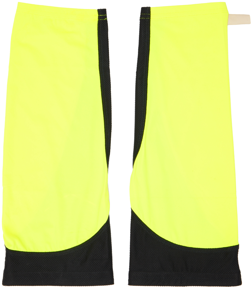 Tms.site Ssense Exclusive Yellow & Black Paneled Socks In Black/class 1 Neon