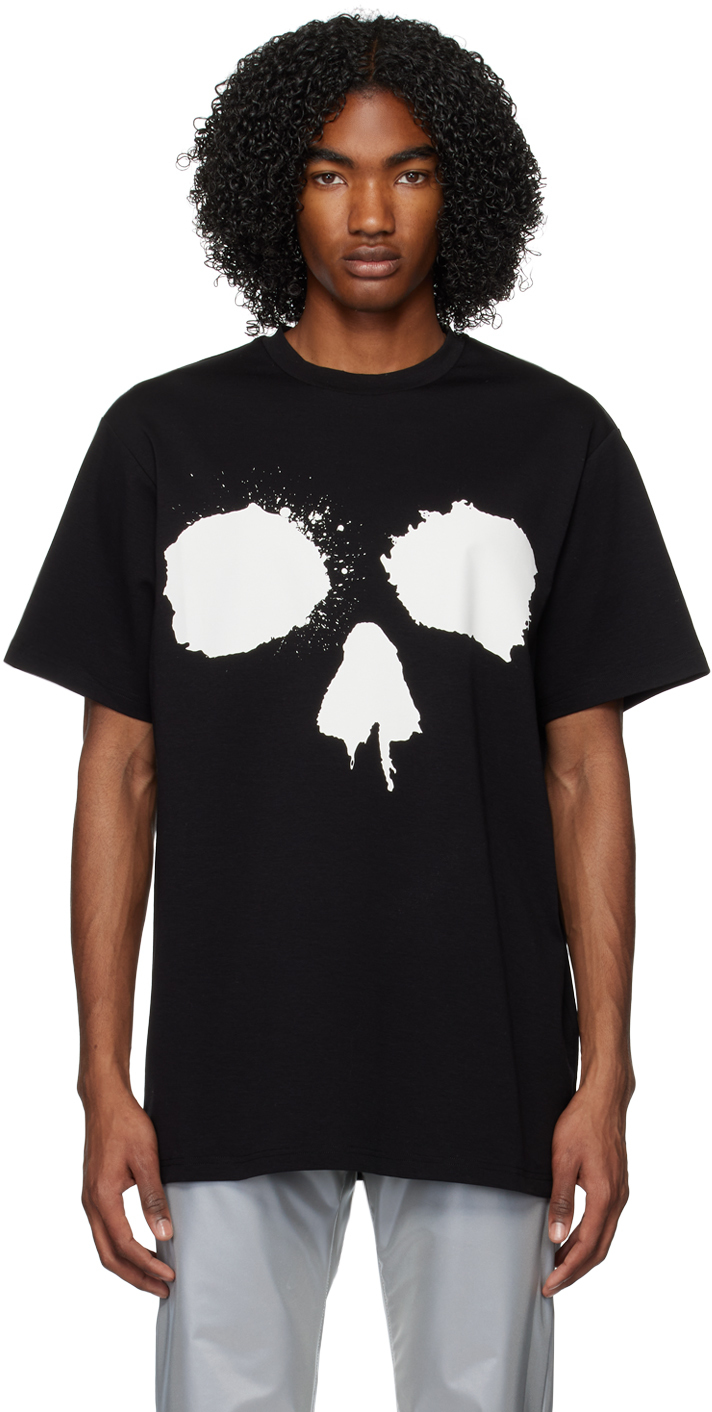 Black Graphic T-Shirt by 424 on Sale