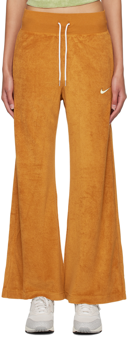 Orange Wide-Leg Lounge Pants by Nike on Sale