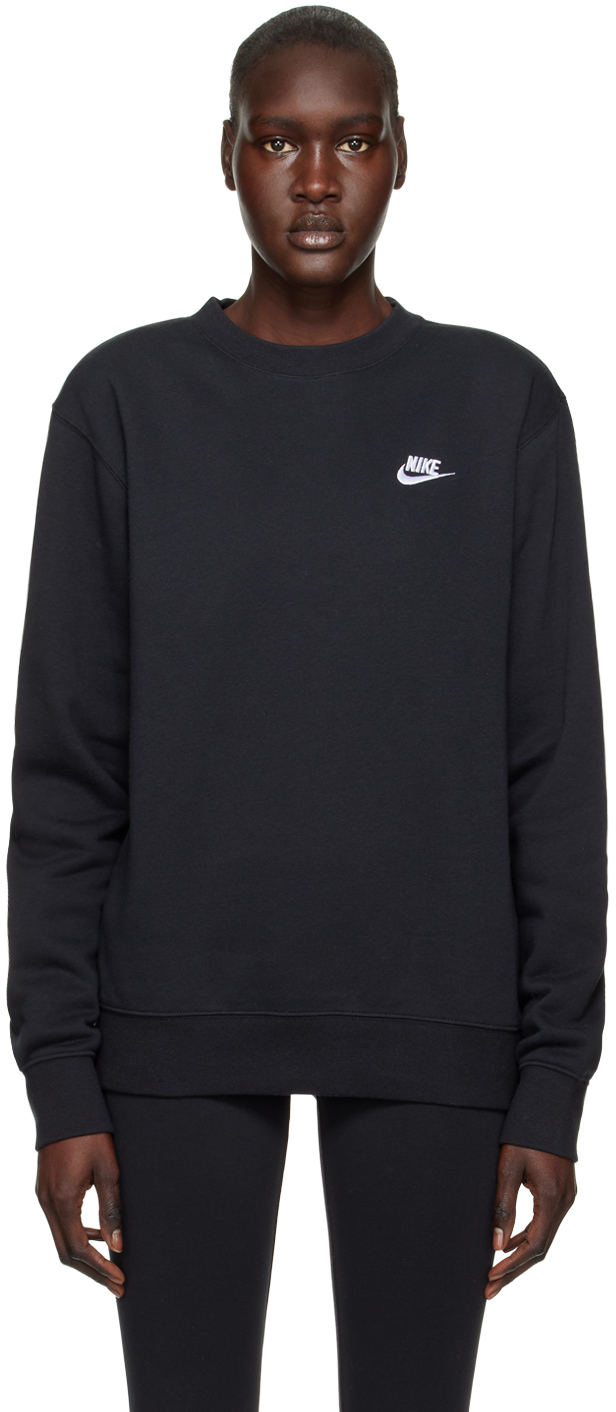 Nike Black Club Sweatshirt In Black/white