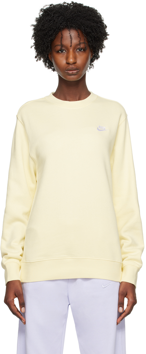 Nike Yellow Sportswear Club Sweatshirt