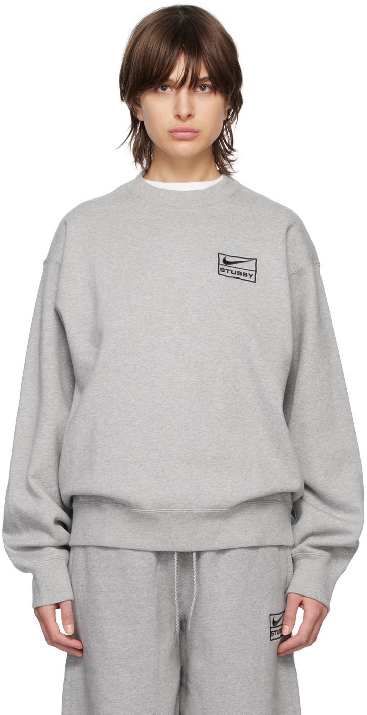 Gray Nike Edition Embroidered Sweatshirt