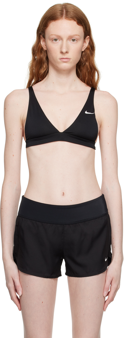 Nike Black Essential Bralette Bikini Top In 001 Black